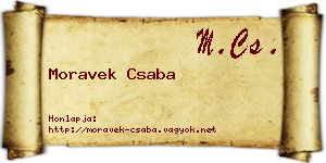 Moravek Csaba névjegykártya